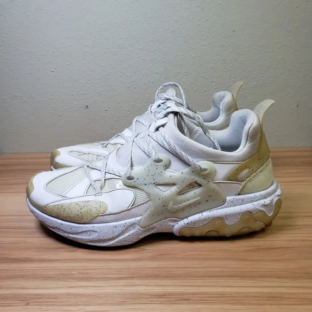 Nike Men's Size 11.5 Undercover‎ React Presto White Cream Sporty Streetwear Gym